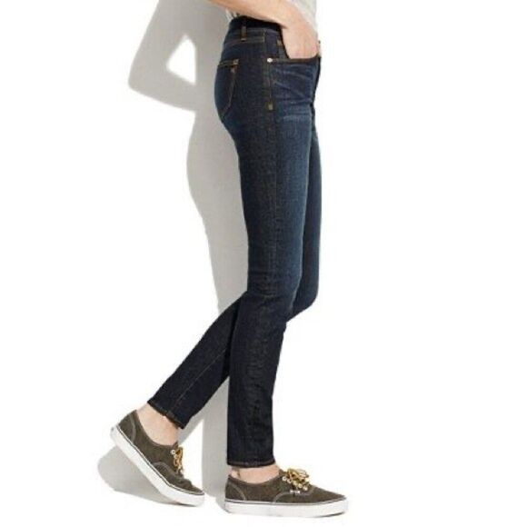 Madewell Jeans Skinny Skinny in Waterfall Wash Dark Blue Wash Women’s Size 26 - Picture 3 of 14
